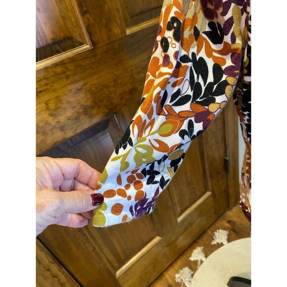 Christopher Banks Sweater Open Front Purple Gold Open Front Size Large Casual - Picture 4 of 11